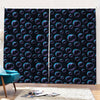 Blue And Purple Bubble Pattern Print Pencil Pleat Curtains