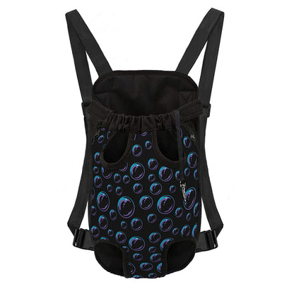 Blue And Purple Bubble Pattern Print Pet Carrier Backpack