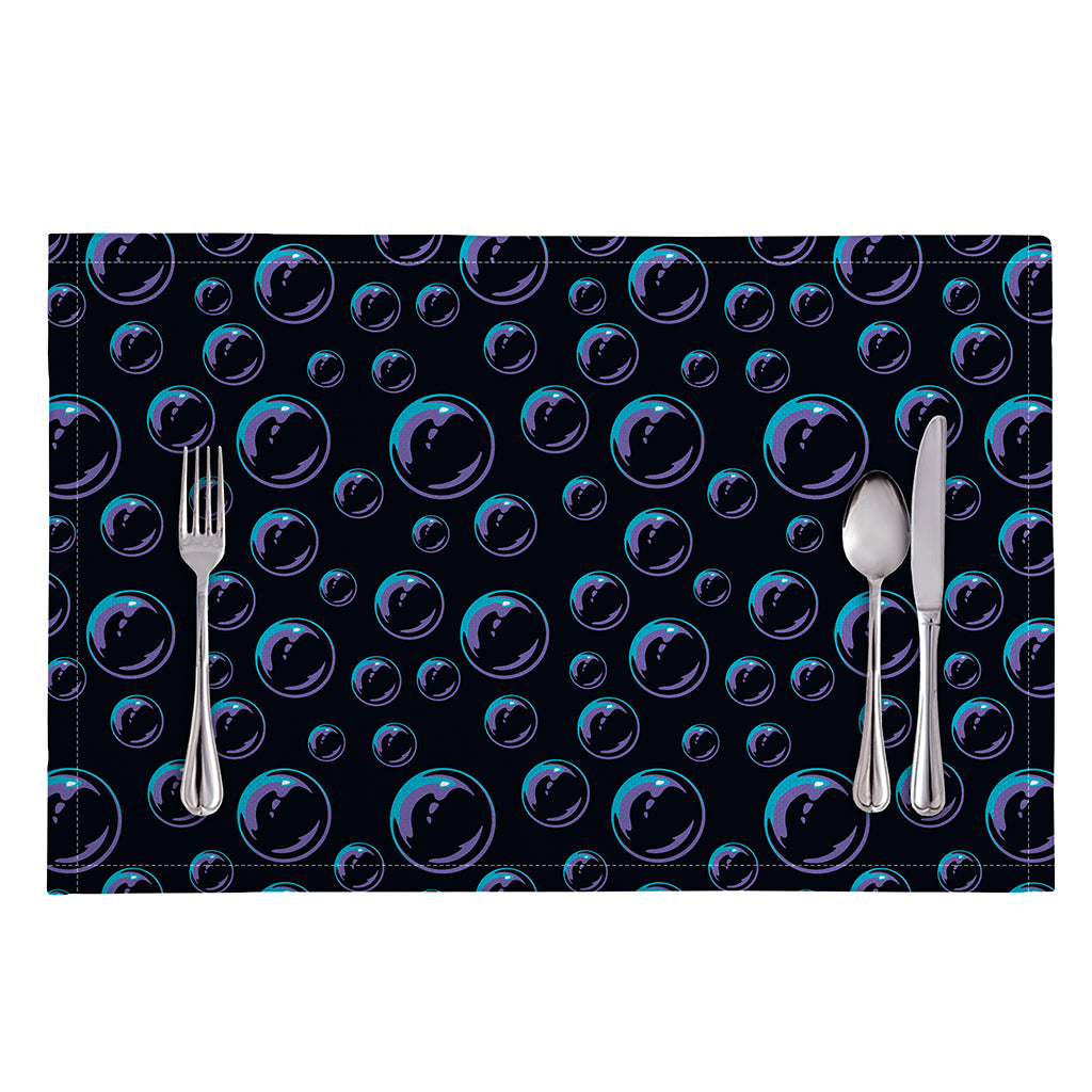 Blue And Purple Bubble Pattern Print Placemat