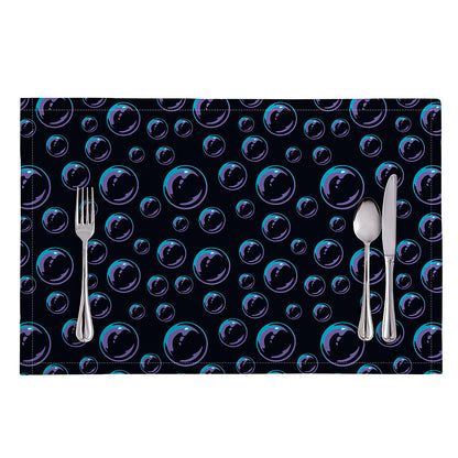 Blue And Purple Bubble Pattern Print Placemat