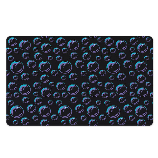 Blue And Purple Bubble Pattern Print Polyester Doormat