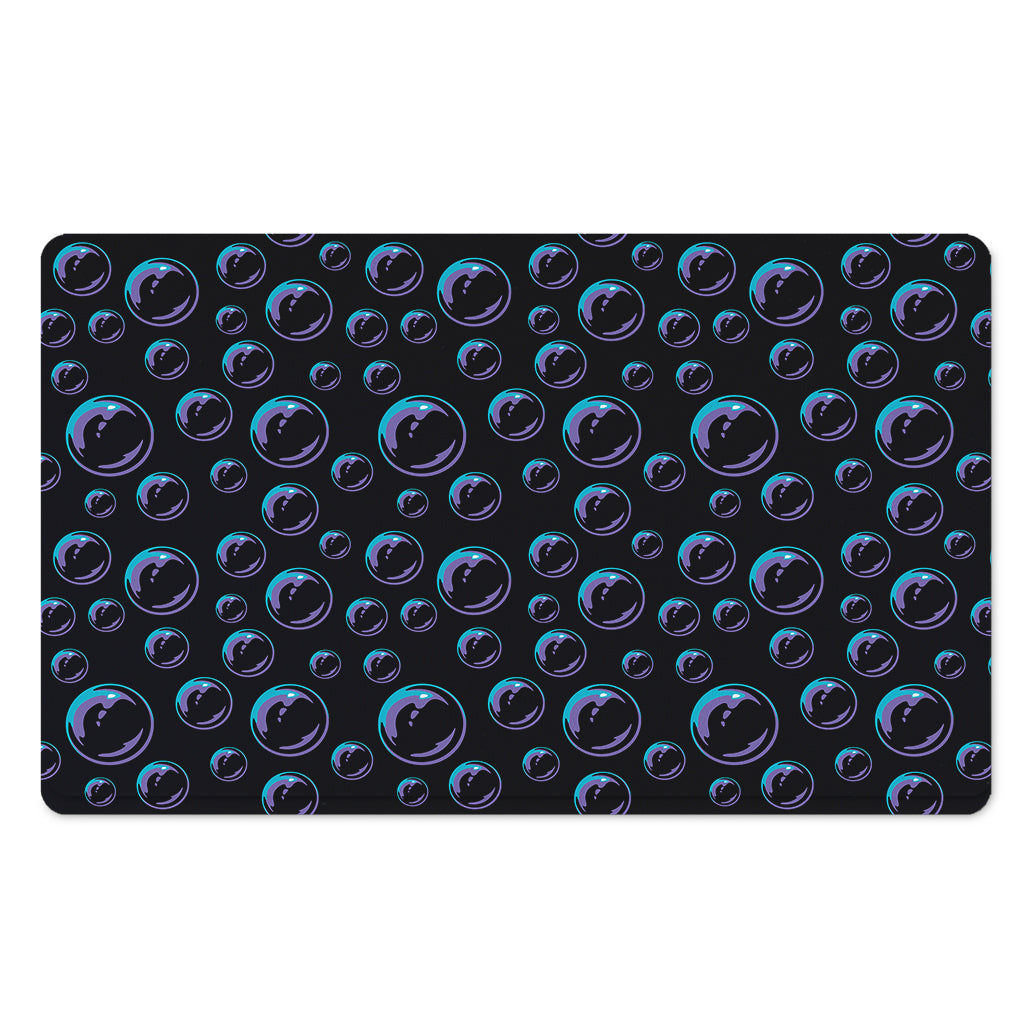 Blue And Purple Bubble Pattern Print Polyester Doormat