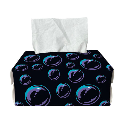 Blue And Purple Bubble Pattern Print Rectangle Tissue Box Cover