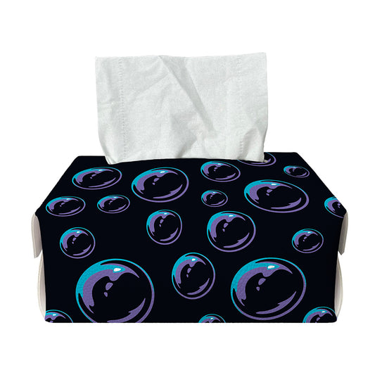 Blue And Purple Bubble Pattern Print Rectangle Tissue Box Cover