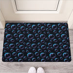 Blue And Purple Bubble Pattern Print Rubber Doormat