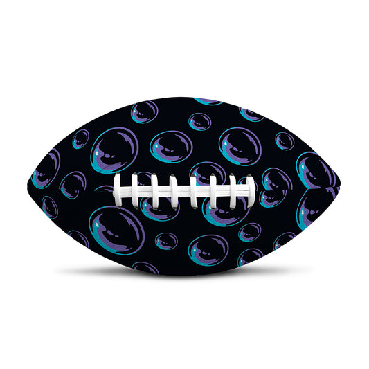 Blue And Purple Bubble Pattern Print Rugby Ball