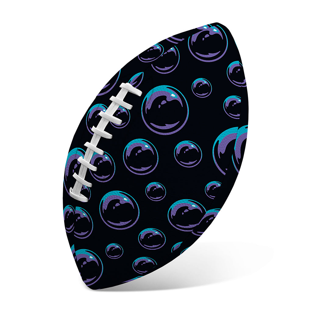 Blue And Purple Bubble Pattern Print Rugby Ball