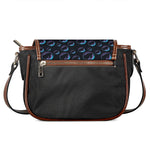 Blue And Purple Bubble Pattern Print Saddle Bag