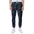 Blue And Purple Bubble Pattern Print Joggers