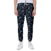 Blue And Purple Bubble Pattern Print Scuba Joggers