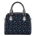 Blue And Purple Bubble Pattern Print Shoulder Handbag