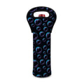 Blue And Purple Bubble Pattern Print Single Neoprene Wine Tote