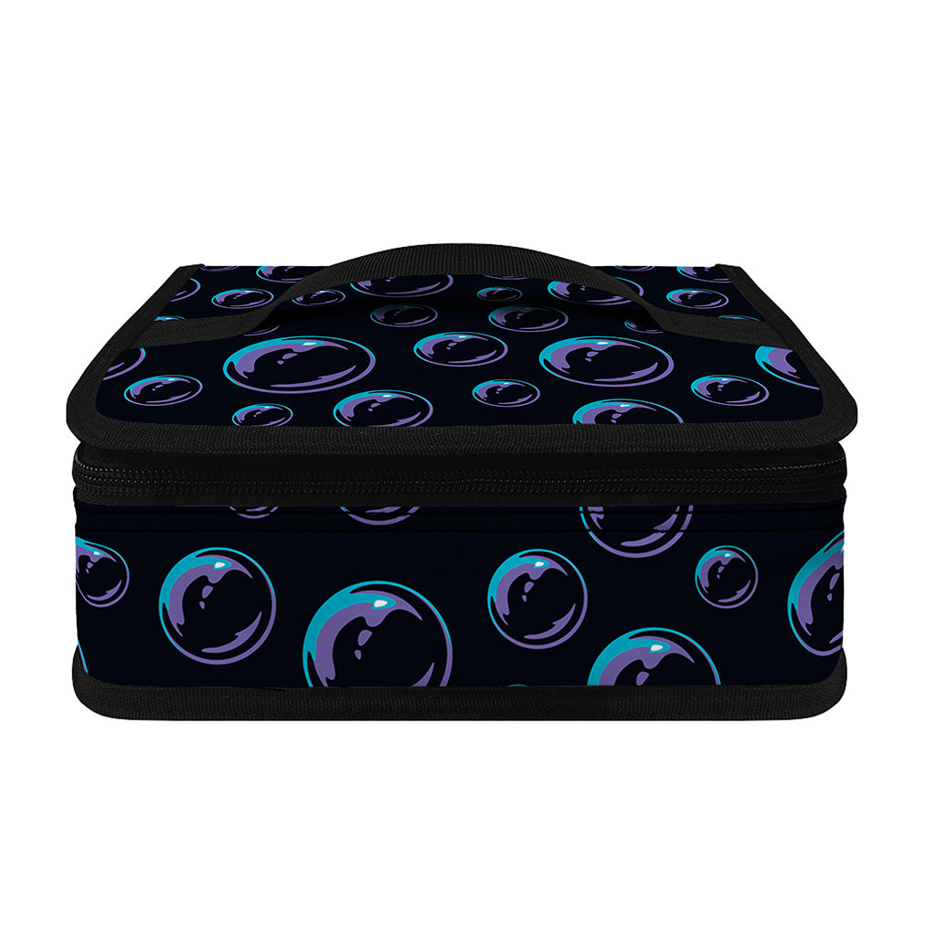 Blue And Purple Bubble Pattern Print Small Lunch Bag