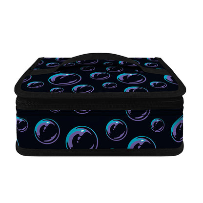 Blue And Purple Bubble Pattern Print Small Lunch Bag