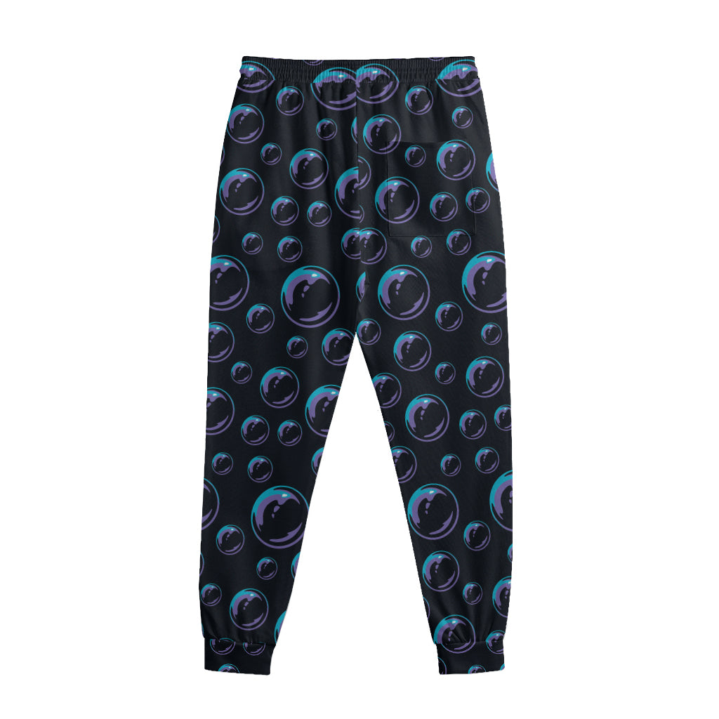 Blue And Purple Bubble Pattern Print Sweatpants