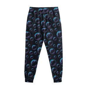 Blue And Purple Bubble Pattern Print Sweatpants