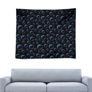 Blue And Purple Bubble Pattern Print Tapestry