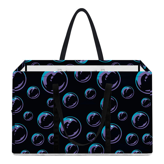 Blue And Purple Bubble Pattern Print Utility Tote Bag
