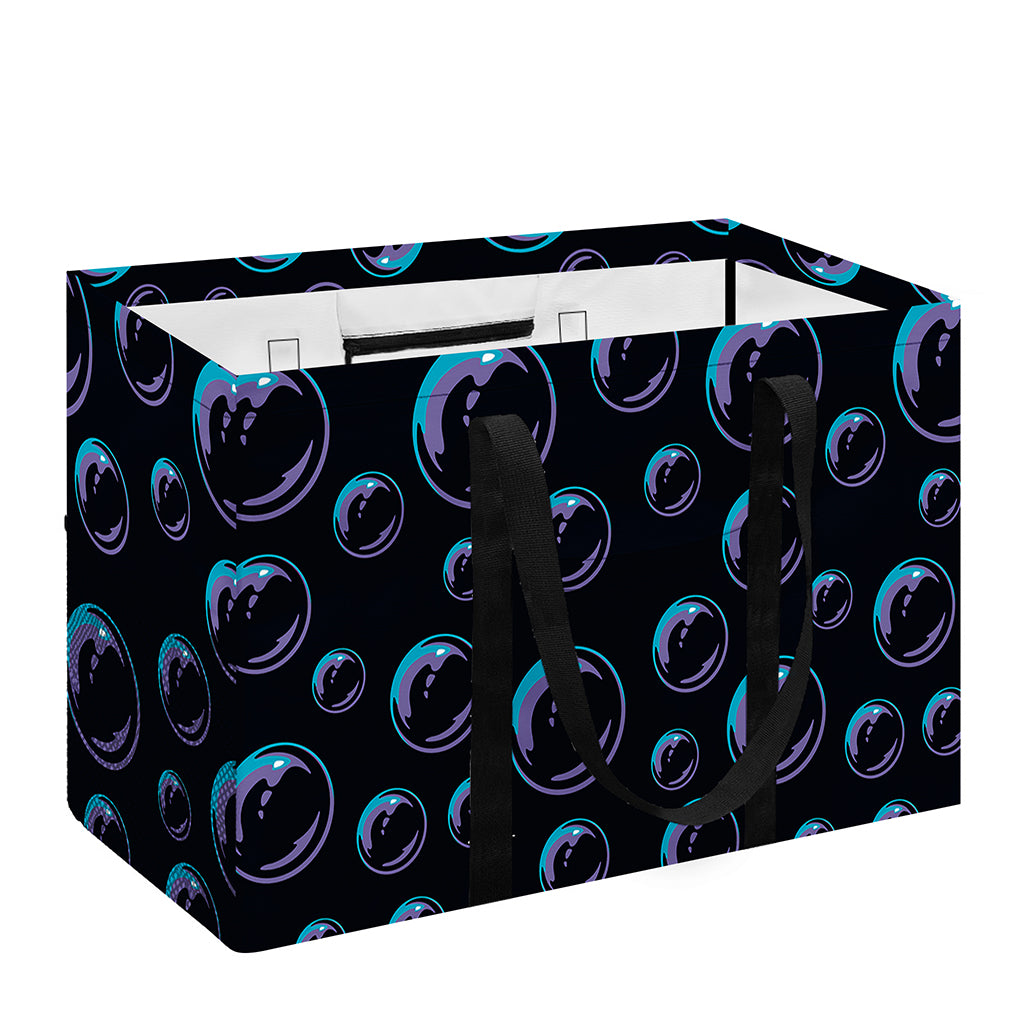 Blue And Purple Bubble Pattern Print Utility Tote Bag