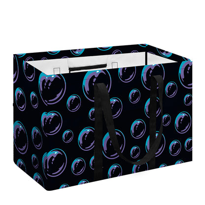 Blue And Purple Bubble Pattern Print Utility Tote Bag
