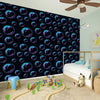 Blue And Purple Bubble Pattern Print Wall Sticker