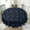 Blue And Purple Bubble Pattern Print Waterproof Round Tablecloth