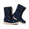 Blue And Purple Bubble Pattern Print Winter Boots