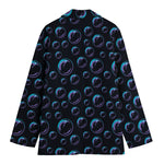 Blue And Purple Bubble Pattern Print Women's Blazer