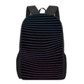 Blue And Purple EDM Wave Print 17 Inch Backpack