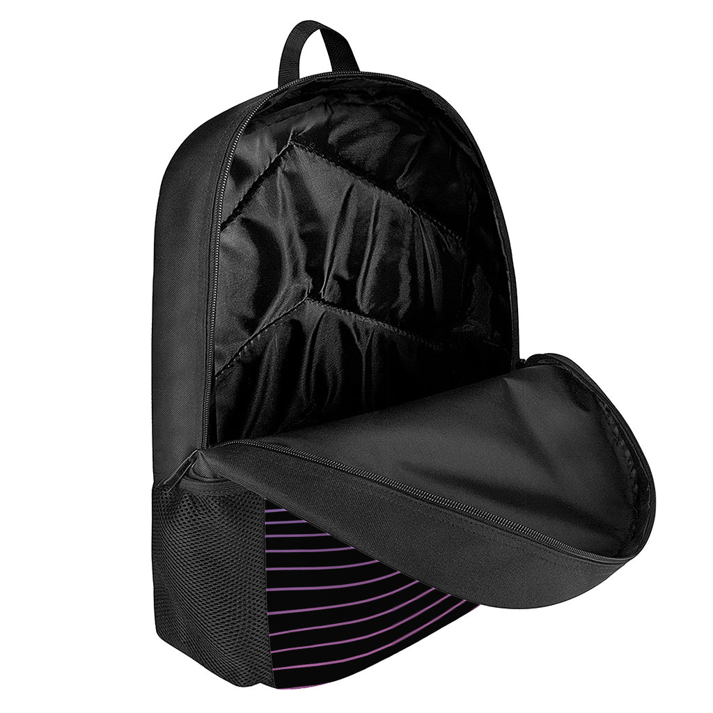 Blue And Purple EDM Wave Print 17 Inch Backpack
