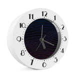 Blue And Purple EDM Wave Print Alarm Clock