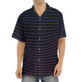 Blue And Purple EDM Wave Print Aloha Shirt