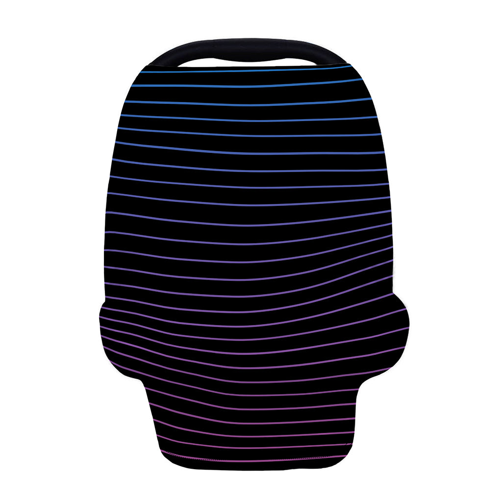 Blue And Purple EDM Wave Print Baby Seat Cover