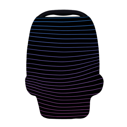 Blue And Purple EDM Wave Print Baby Seat Cover