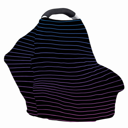Blue And Purple EDM Wave Print Baby Seat Cover