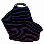 Blue And Purple EDM Wave Print Baby Seat Cover