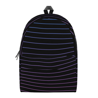 Blue And Purple EDM Wave Print Backpack