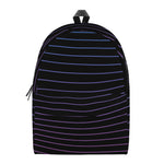 Blue And Purple EDM Wave Print Backpack