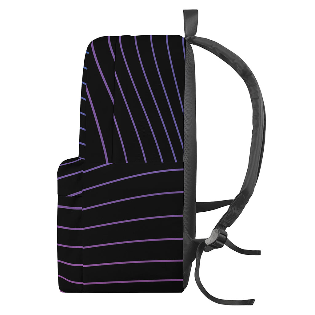 Blue And Purple EDM Wave Print Backpack