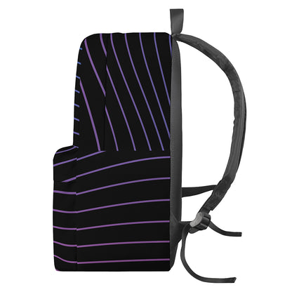 Blue And Purple EDM Wave Print Backpack