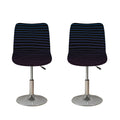 Blue And Purple EDM Wave Print Bar Stool Covers