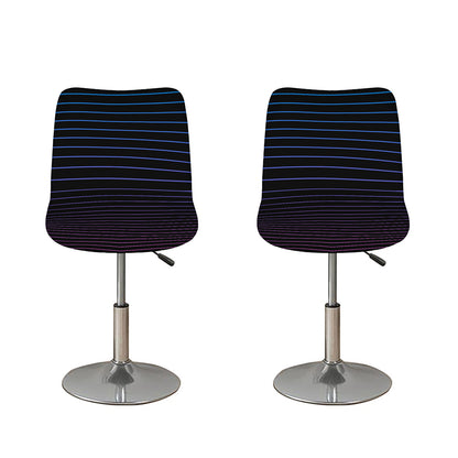 Blue And Purple EDM Wave Print Bar Stool Covers