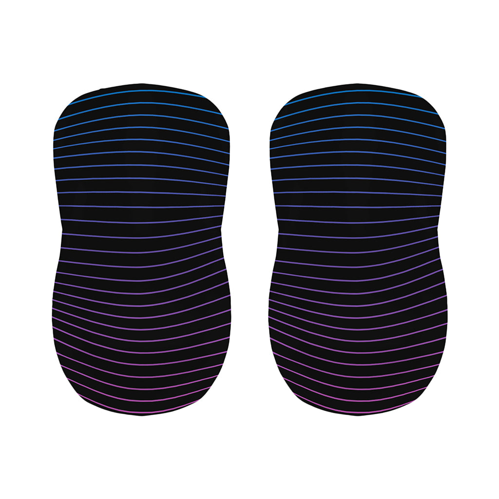 Blue And Purple EDM Wave Print Bar Stool Covers