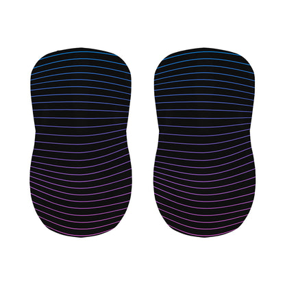 Blue And Purple EDM Wave Print Bar Stool Covers