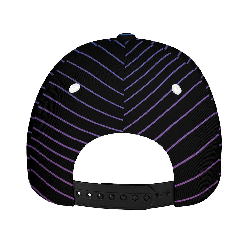 Blue And Purple EDM Wave Print Baseball Cap