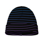 Blue And Purple EDM Wave Print Beanie