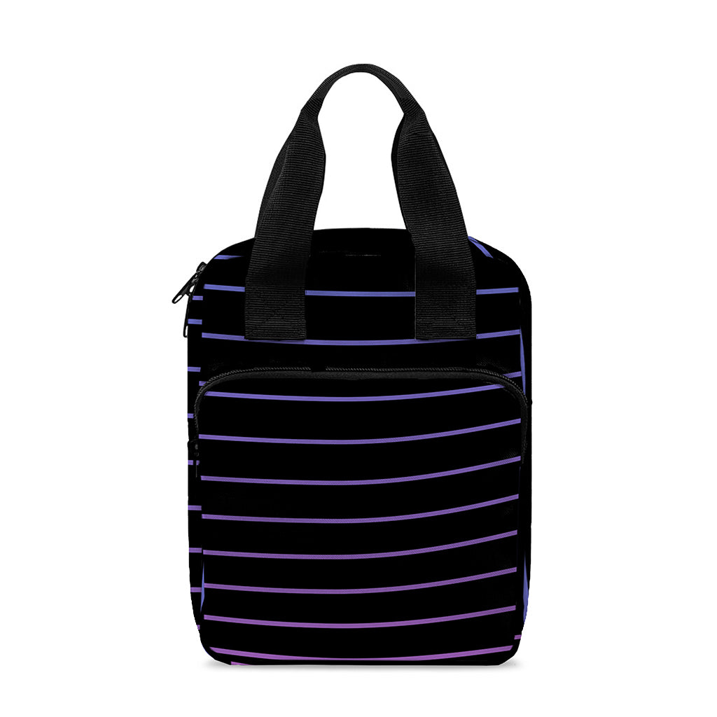 Blue And Purple EDM Wave Print Bible Tote Bag