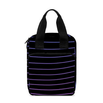 Blue And Purple EDM Wave Print Bible Tote Bag
