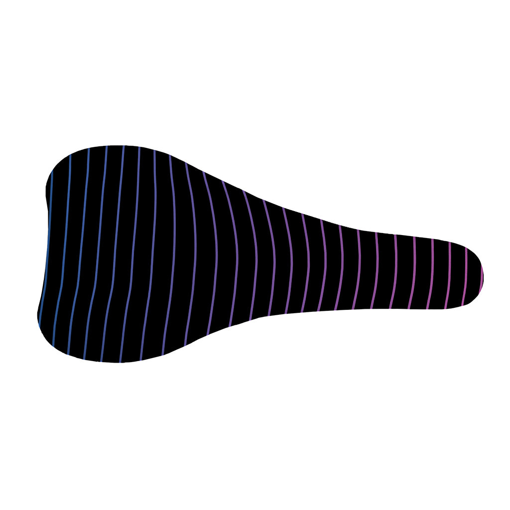 Blue And Purple EDM Wave Print Bicycle Seat Cover