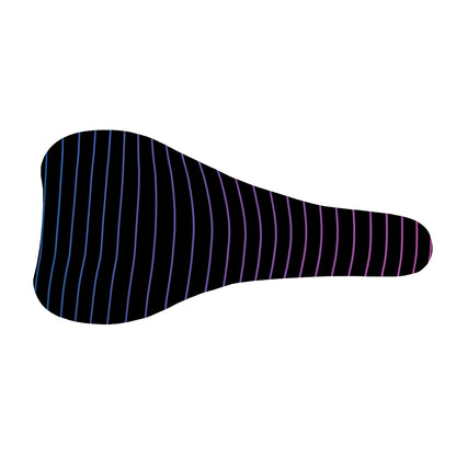 Blue And Purple EDM Wave Print Bicycle Seat Cover